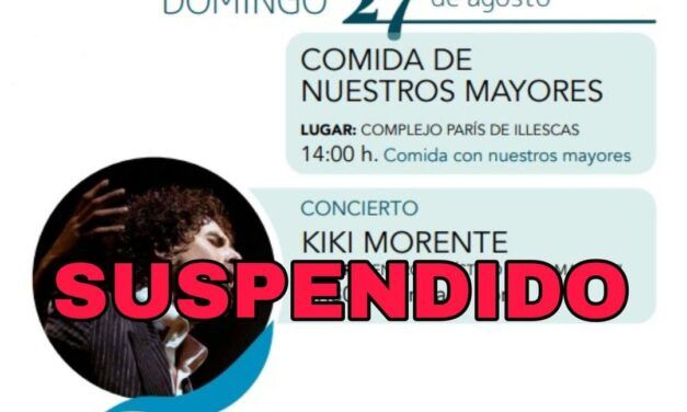 Fiestas Illescas 2023. Suspendido el concierto de Kiki Morente