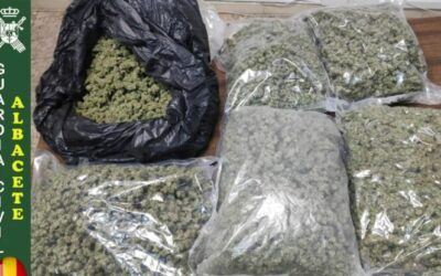 Seis kgs. de marihuana aprehendidos por la Guardia Civil en Villarrobledo