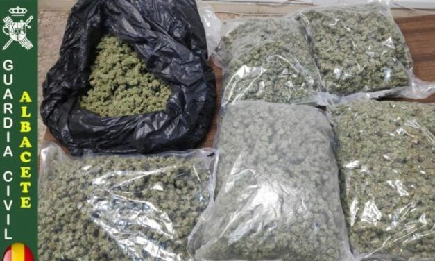 Seis kgs. de marihuana aprehendidos por la Guardia Civil en Villarrobledo