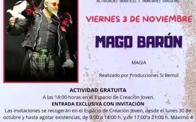 Entrega invitaciones para espectáculo de El mago Barón