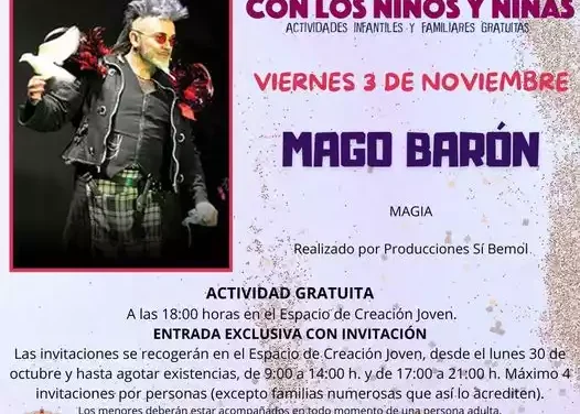Entrega invitaciones para espectáculo de El mago Barón