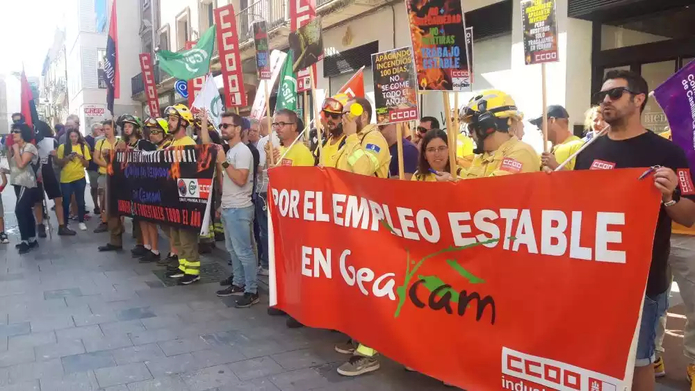 Protestas Bomberos del GEACAM