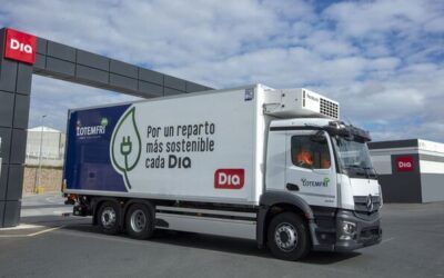 Supermercados Dia hará su reparto desde Illescas a Madrid en camión eléctrico.