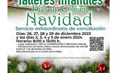 Talleres infantiles «días sin cole» Navidad Illescas 2023