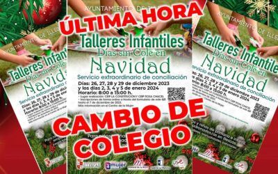 Cambio de ubicación de los Talleres infantiles «días sin cole»