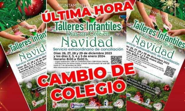 Cambio de ubicación de los Talleres infantiles «días sin cole»