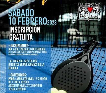 El Próximo 10 de Febrero en Illescas «Pozo de Pádel San Valentín»
