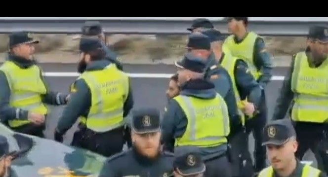 Un detenido en los incidentes del corte del día de hoy en la A-42 de Illescas (video)