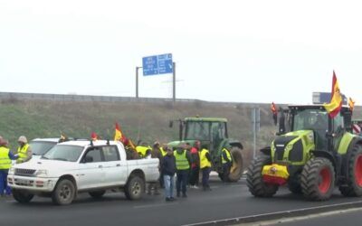 Tensión entre agricultores y Guardia Civil en la mañana de hoy en Illescas.