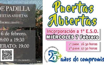 Jornadas de Puertas abiertas en los centros Juan de Padilla y Condestable Álvaro de Luna