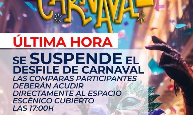 ¡¡ ULTIMA HORA !!  Se suspende el desfile de Carnaval en Illescas