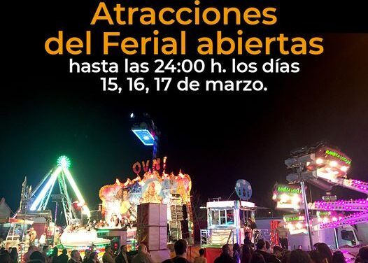 Algunas atracciones del ferial estarán abiertas estos días