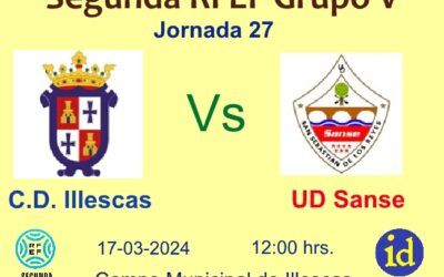 Mañana a las 12 en el Municipal CD Illescas UD Sanse. A superar las adversidades.