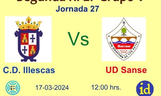 Mañana a las 12 en el Municipal CD Illescas UD Sanse. A superar las adversidades.