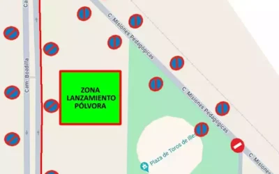 Parking zona Plaza de Toros y fuegos artificiales Domingo 10 Fiestas Milagro Illescas 2024