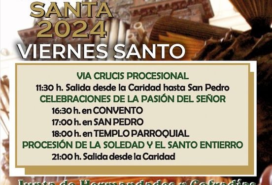 Semana Santa Illescas 2024. Programación religiosa Viernes Santo