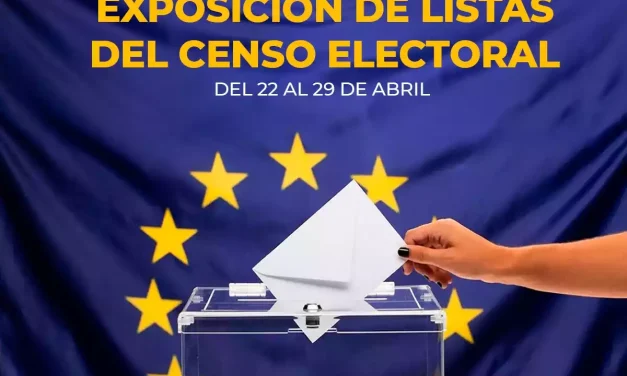 Exposición listas del censo electoral para las elecciones al Parlamento Europeo 2024