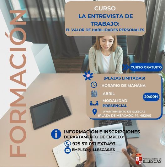 Este mes de Abril, curso formativo "La entrevista de trabajo"