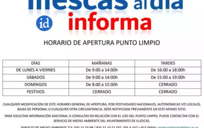 Normalizado el horario del Punto Limpio