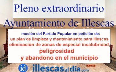 Mañana Viernes, Pleno Extraordinario del Ayuntamiento de Illescas