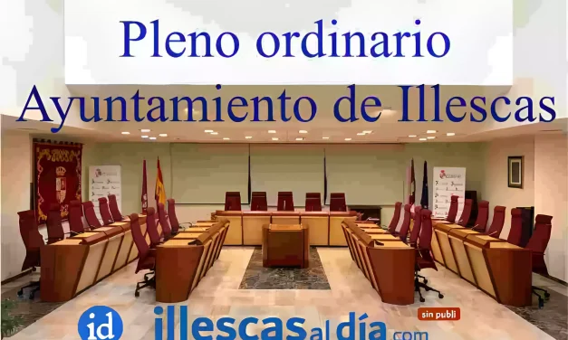 El Ayuntamiento de Illescas convoca Pleno Ordinario para el día 25 de Abril de 2024