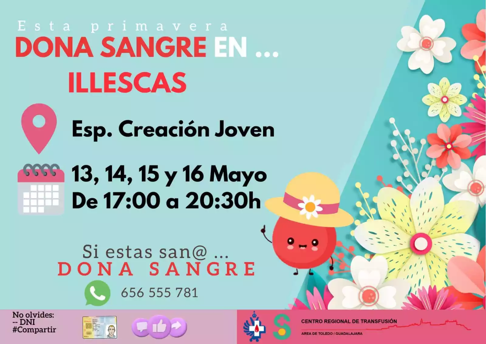 A partir de mañana y durante 4 días, donación de sangre en Illescas