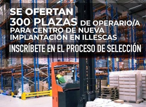 Operario de Logística en Illescas: 300 plazas