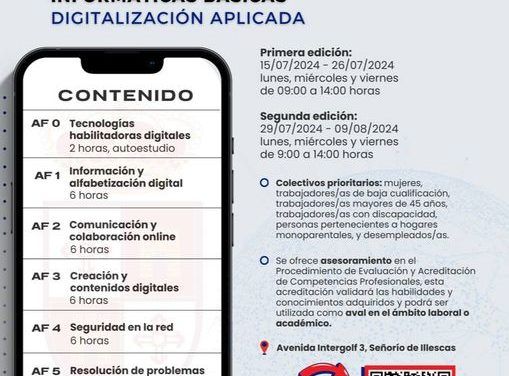 Cursos de competencias digitales y herramientas informáticas