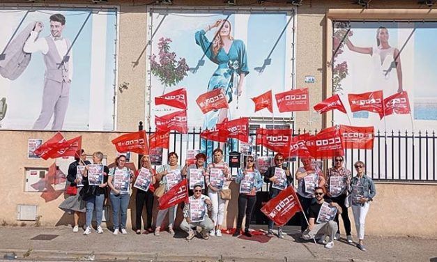 Los trabajadores de Vertize Innovamoda en Numancia de la Sagra, en huelga
