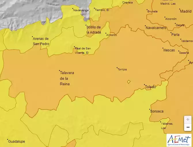 Alerta naranja Valle del Tajo. Temperaturas 40 grados