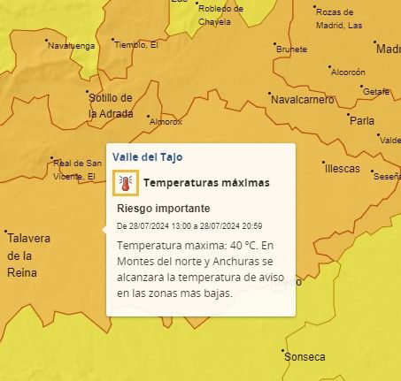 Avisos meteorológicos días 28, 29 y 30 de Julio