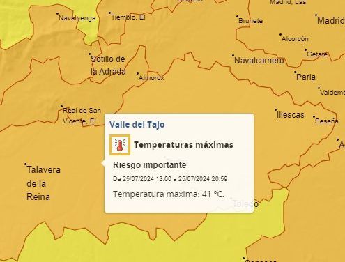 Continuarán las altas temperaturas en torno a los 40 grados en la zona de Illescas