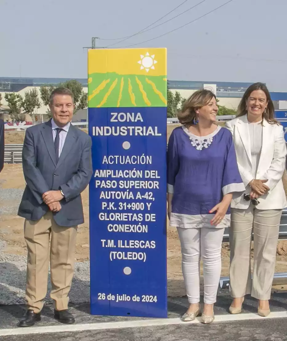 Page visita la ampliación del puente de la A42 para Airbus y el Señorío de Illescas