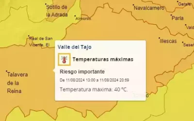 Hoy de nuevo 40 grados en la zona de Illescas. A partir del martes bajada