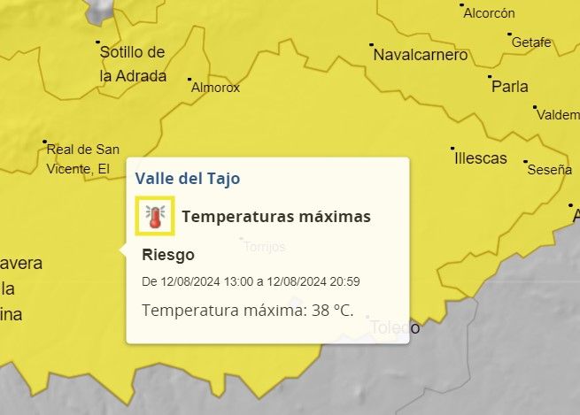 Avisos meteorológicos lunes 12