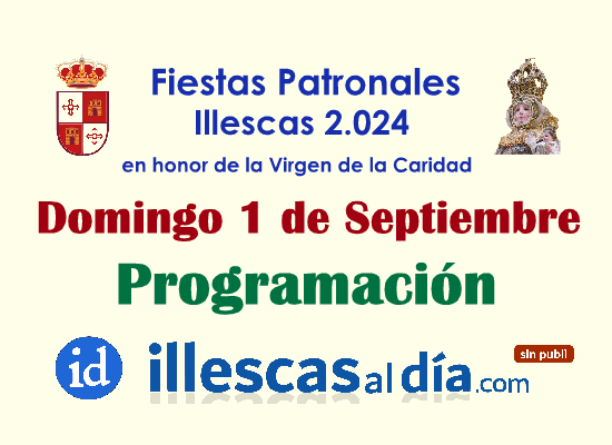 Programa domingo 1 fiestas illescas 2024