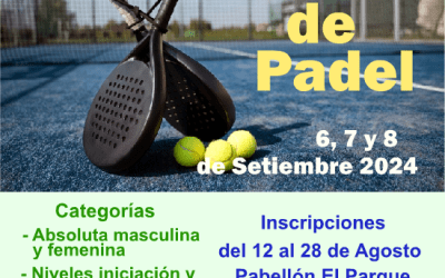 Torneo de Pádel 2024. Memorial Rubén Martínez Rubio