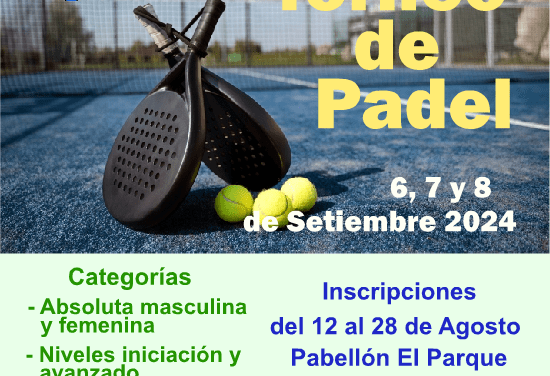 Torneo de Pádel 2024. Memorial Rubén Martínez Rubio