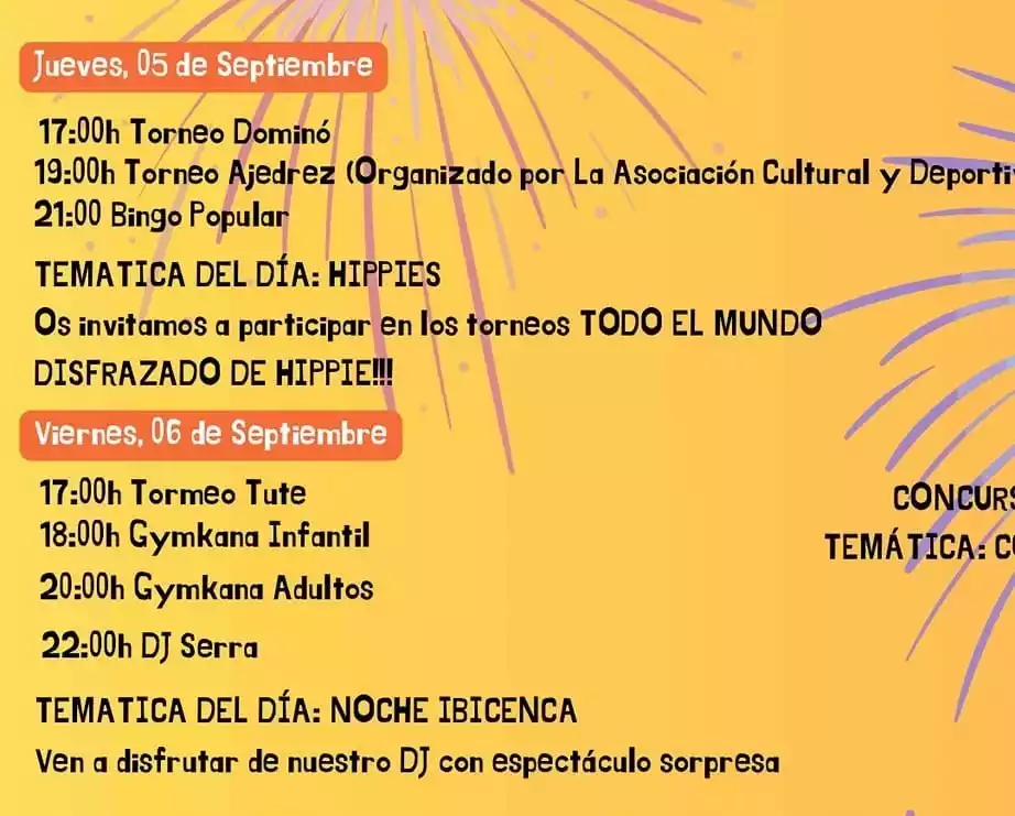 Programa fiestas Dehesa de Moratalaz