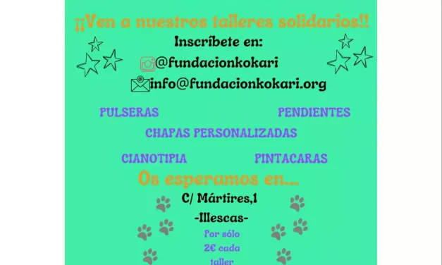 Fundación Kokari en Illescas, este Sábado «Talleres Solidarios»