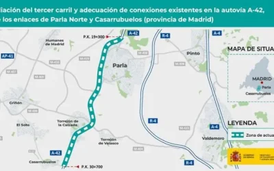 Se adjudica la redacción del proyecto para el tercer carril en la A-42 entre Parla y Casarrubuelos