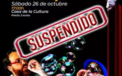 El espectáculo infantil del Sábado 26, queda suspendido