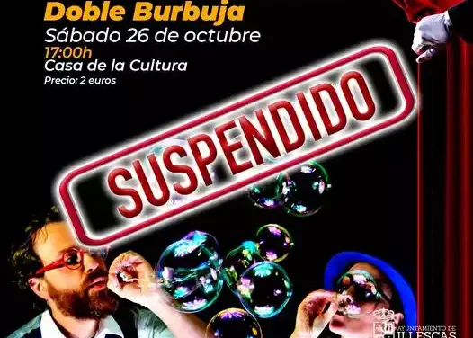 El espectáculo infantil del Sábado 26, queda suspendido