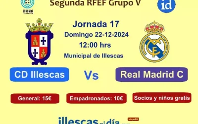 El próximo Domingo Fútbol 2ª RFEF G-5 – CD Illescas Vs Real Madrid C