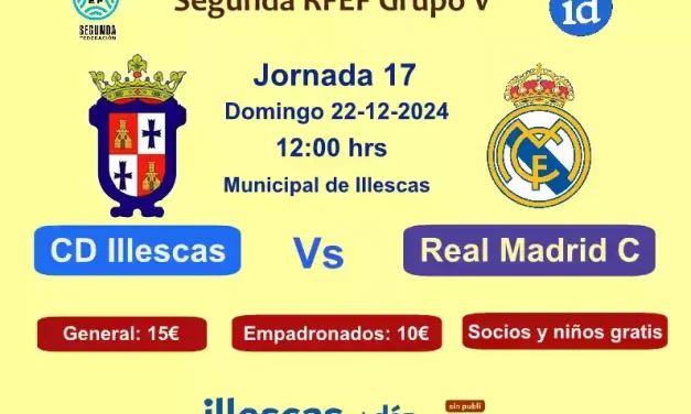 El próximo Domingo Fútbol 2ª RFEF G-5 – CD Illescas Vs Real Madrid C