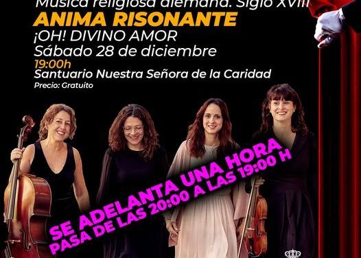 Se adelanta una hora el concierto de «Anima Risonante»