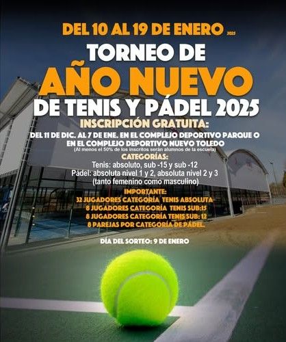 Torneo Tenis y padel Año Nuevo 2025