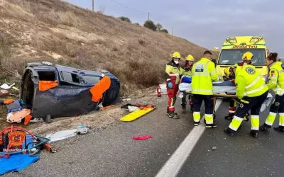 David, el rey mago en el accidente del viernes en la A-42 en Illescas (hay fotos)