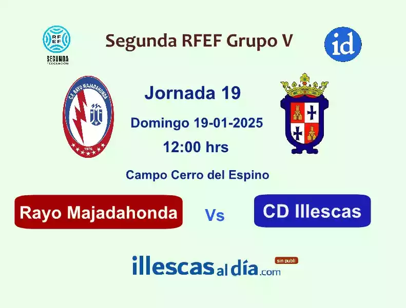 Futbol 2ª RFEF Jornada 19 Majadahonda Illescas