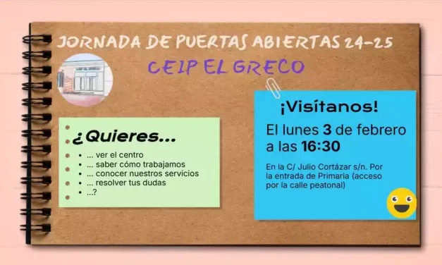 Jornada de puertas abiertas CEIP «El Greco» en el Señorío